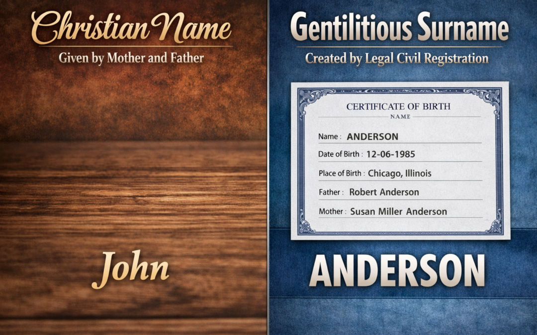 Christian name and the Gentilitious surname